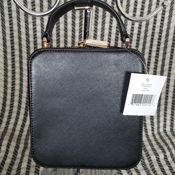 MAKE AN OFFER kate spade vanity crossbody cat meow meow black brand new with tag - Picture 2 of 7